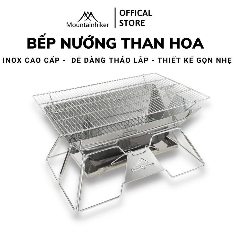 Bếp Nướng BBQ Không Khói MT3 - Bếp Nướng Than Hoa Inox 304 Cỡ Lớn Cho 8 Đến 10 Người - P003