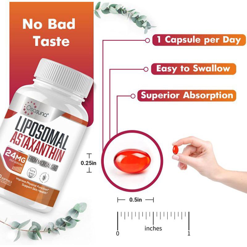 LIPOSOMAL ASTAXANTHIN - CHỐNG OXI HOÁ VÀ BẢO VỆ DA MẠNH MẼ