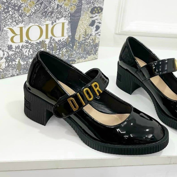 Giày Mary Jane - Giày Gót Vuông DI OR Quai Ngang Chữ Đế Đúp Cao 5p QCCC