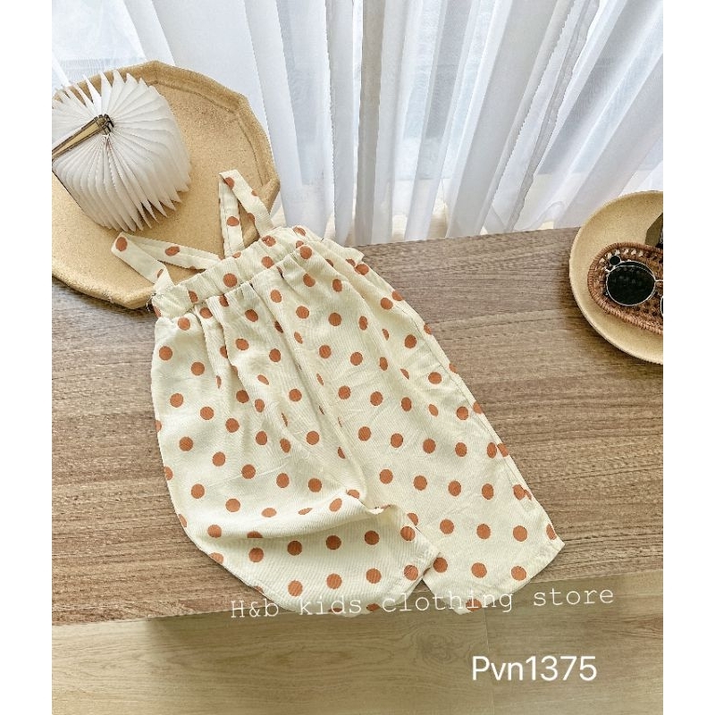 Yếm Jum Đũi Hoạ Tiết Bi Xinh Cho Bé Gái Diện Hè