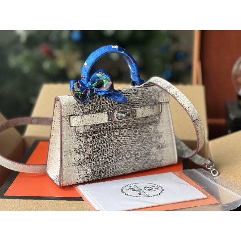 Túi H.m kelly mini dập da rắn