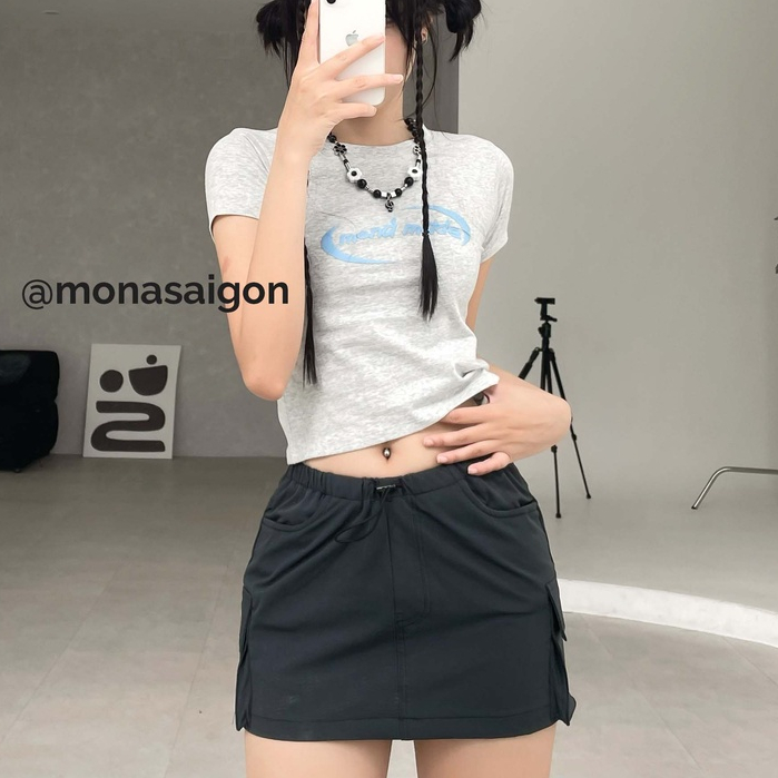 Chân váy túi hộp MONÁ - BOX ĐEN | BigBuy360 - bigbuy360.vn