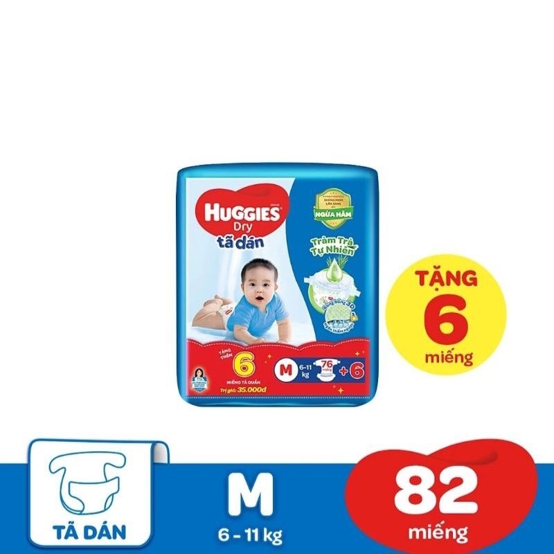 Tã dán Huggies S88/M76/L68/XL60/Xxl54