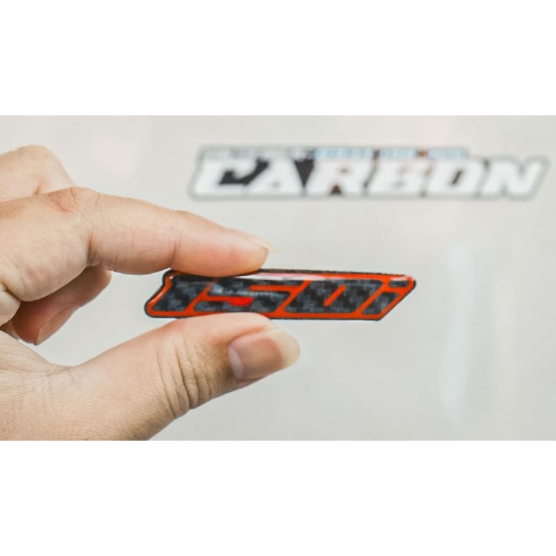 Tem Dán 150i Đỏ Đúc Sợi Carbon Fiber 100% Cao Cấp