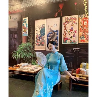 💕 Áo dài ogana tơ lụa 4 tà mềm mại cao cấp ảnh thật 100%😍