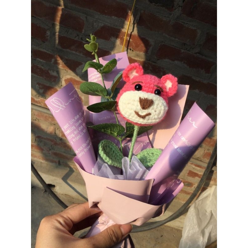 💐Hoa gấu dâu bằng len🌸