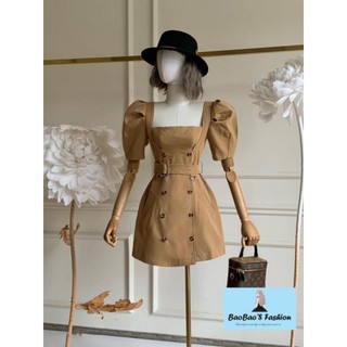 Đầm kaki kèm đai sang chảnh