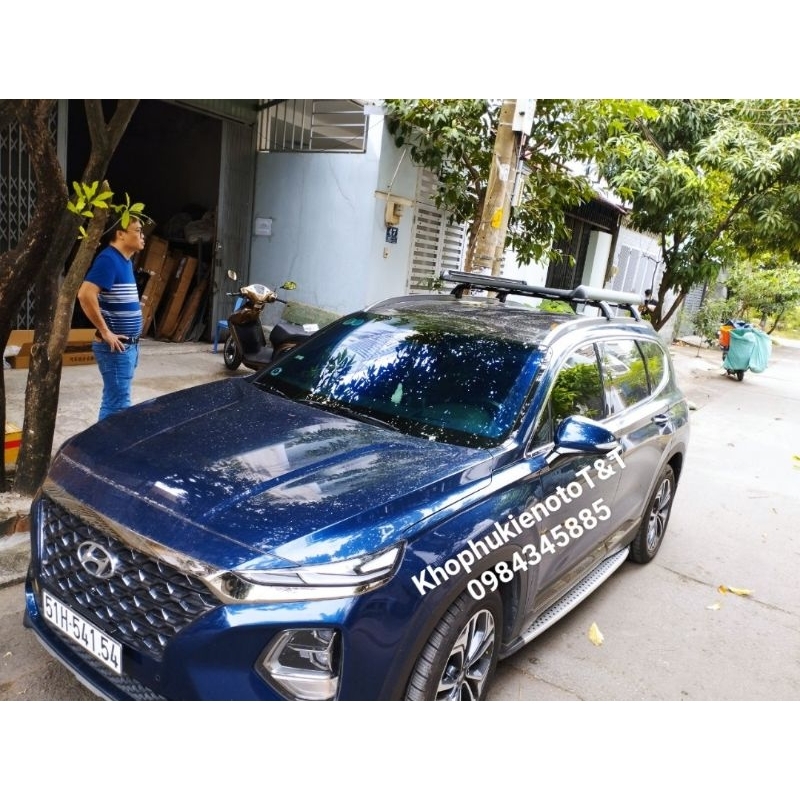 Baga mui xe Santafe ⚡ CHẤT LƯỢNG CAO ⚡ Giá để hành lý ô tô dùng chung Pajero Sport, Outlander, Vinfast Lux SA, Sorento