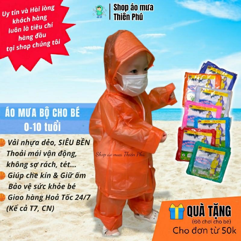 Áo mưa cho bé 1 10 tuổi, bộ quần và áo, Có kính /không kính chắn nước che mặt,Kid Raincoat