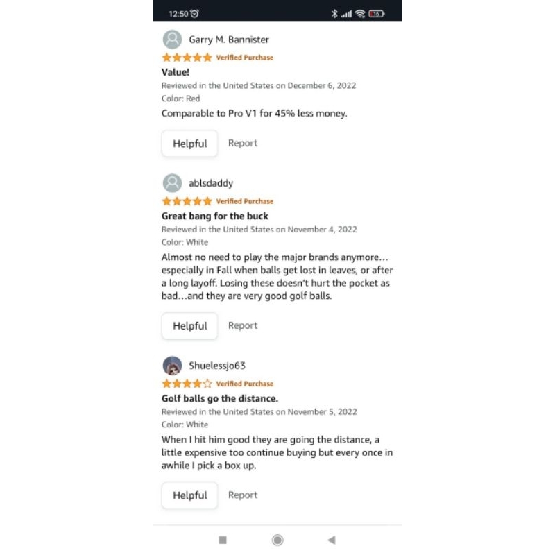 Bóng golf màu 3-4 lớp xuất xứ Mỹ độ mới từ 90%, chuẩn chính hãng, không sơn sửa