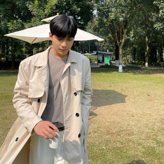 Áo Khoác Mangto KaKi Có Kèm Đai Cho Nam Chất Liệu Đẹp Kiểu Dáng Hàn Quốc ZAKI AKD13