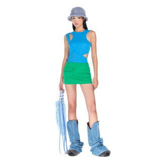 Chân váy mini HeartBurn xanh lá (Inverted Shroom Cap Mini Skirt)