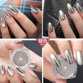 Tráng Gương Móng Tay, Bột Tráng Gương Ánh Bạc Silver Giá Tốt Chuyên Dụng Ngành Nail