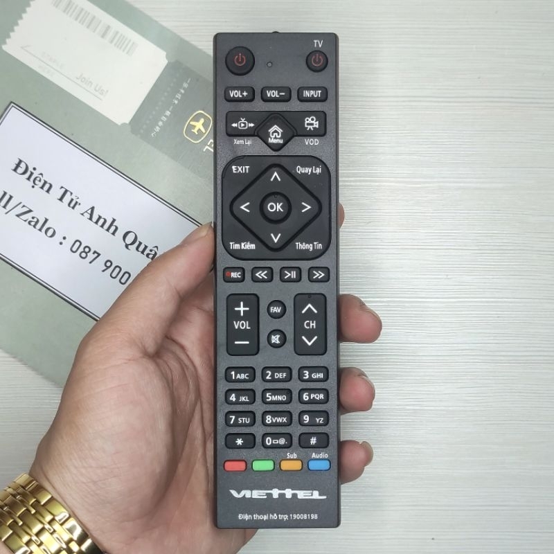 Điều khiển Viettel - Remote đầu thu Viettel hàng mới chính hãng