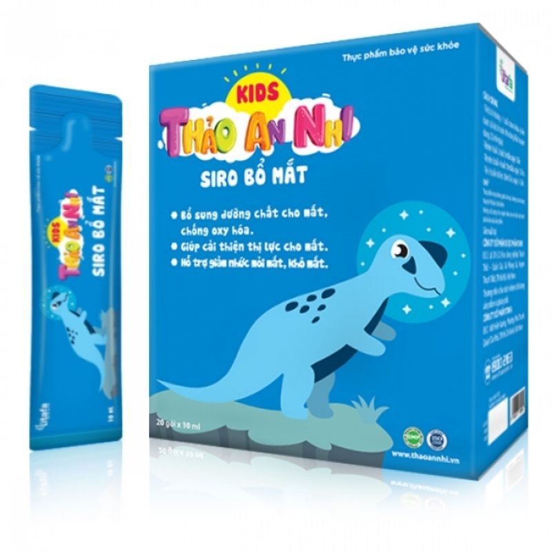 THẢO AN NHI SIRO BỔ MẮT (Hộp 20 gói x 10ml). Hỗ trợ thị lực cho bé, giảm đau mắt, mỏi mắt, khô mắt.
