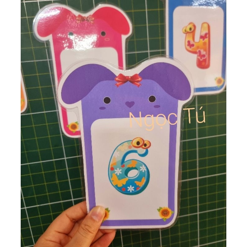 Bảng Số Tên nhóm In Ép khổ A5, sẵn nam châm lá