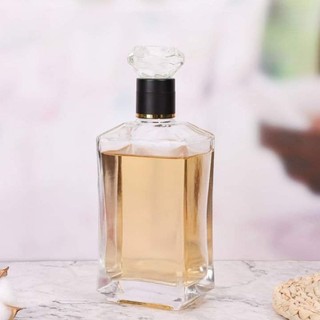 Chai thuỷ tinh vuông dẹp 500ml nắp thuỷ tinh cao cấp đựng rượu