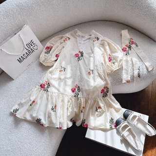Đầm hoa thêu babydoll