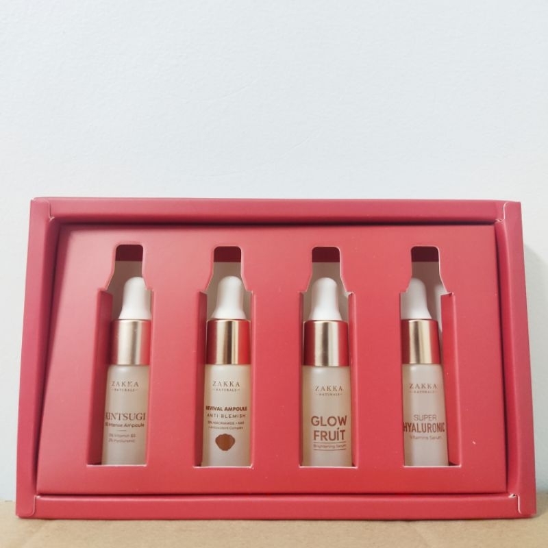 Trọn bộ 4 serum phục hồi da trắng sáng khoẻ đẹp Zakka Naturals