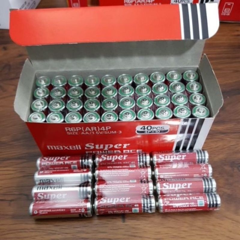 Pin Tiểu Maxell Super Power ACE red ( hộp 40 viên)