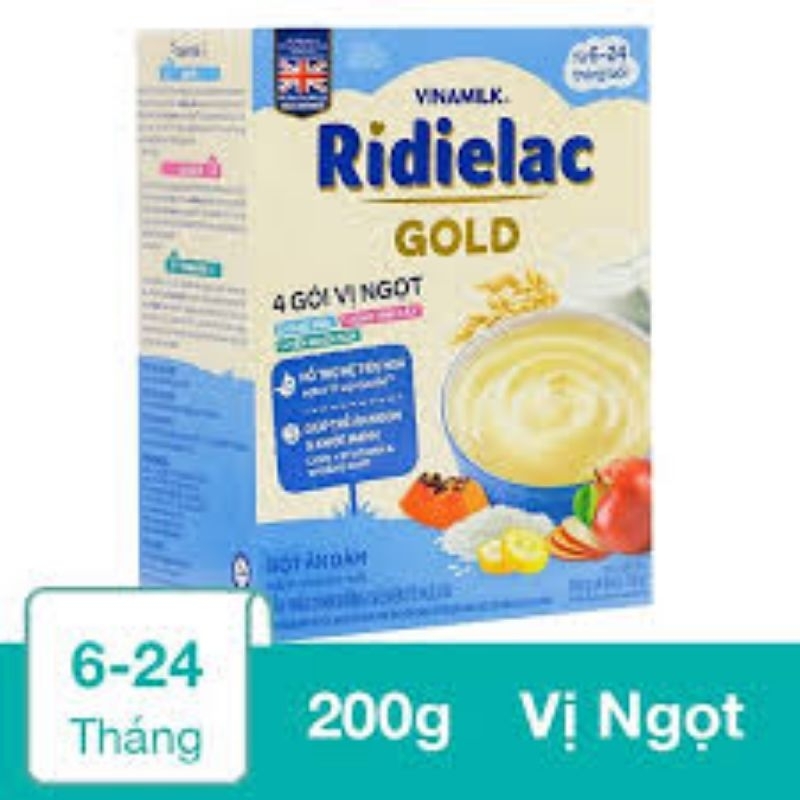 Bột ăn dặm RIDIELAC GOLD 4 vị ngọt 200g