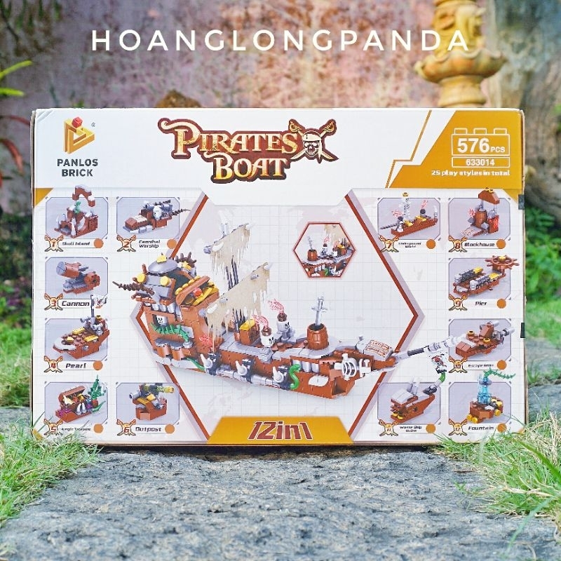 Lắp ráp PANLOS 633014 | Mô hình tàu hải tặc 12 trong 1 | 576 chi tiết