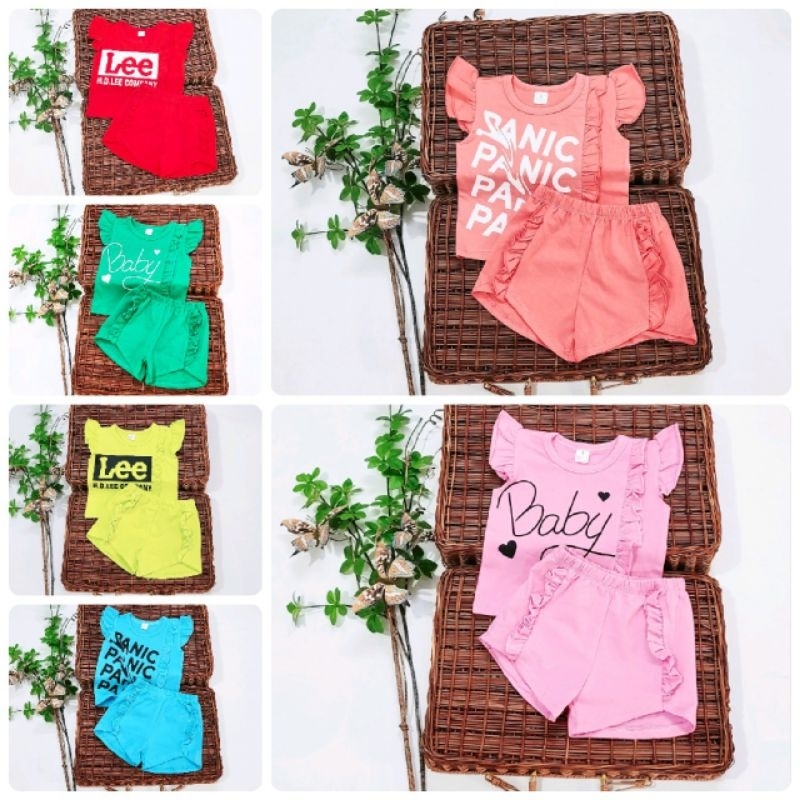 BỘ BÉ GÁI CỘC TAY CÁNH TIÊN COTTON 4 CHIỀU 8-24KG ĐỒ BỘ BÉ GÁI MÙA HÈ BỘ HÈ BÉ GÁI