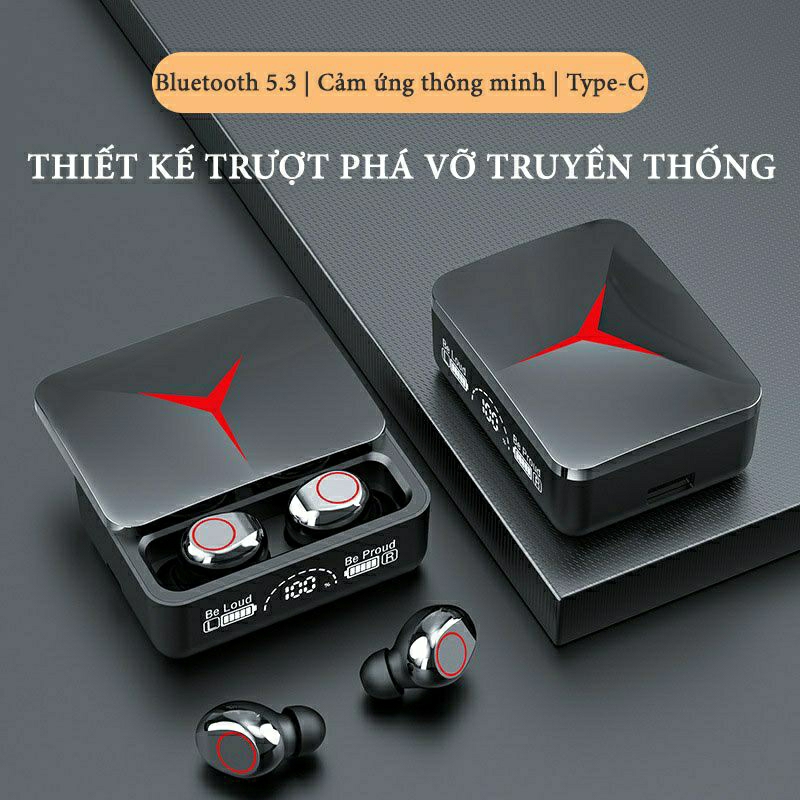 Tai nghe Bluetooth TEKKIN M90 Pro Cao Cấp - Nắp Trượt, Âm Thanh To Rõ, Pin 4h - 6H , Kiêm Sạc Dự Phòng, Độ Trễ Thấp