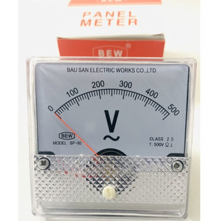 Đồng hồ Vôn kế 500V dòng điện xoay chiều Bew 500VAC 8x8x3.5cm - Đồng hồ máy phát