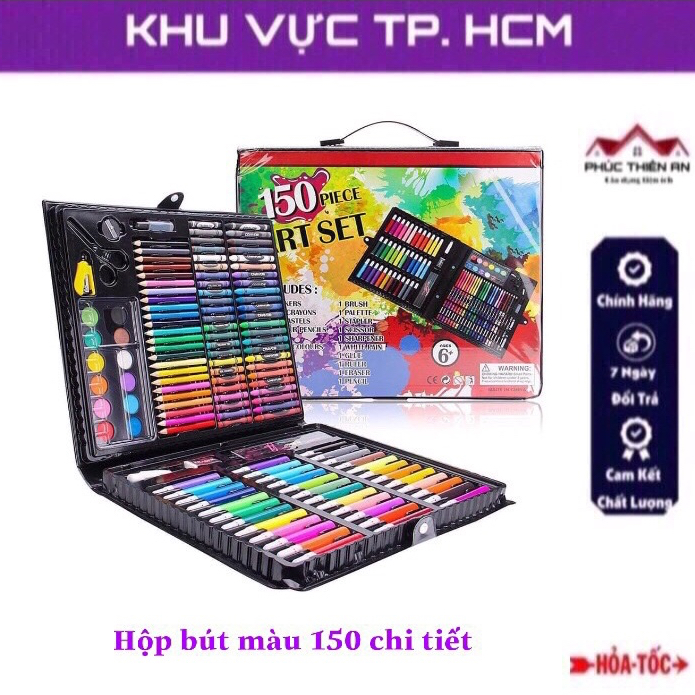 Hộp bút màu 150 chi tiết có đủ bút dạ, bút chì, bút sáp