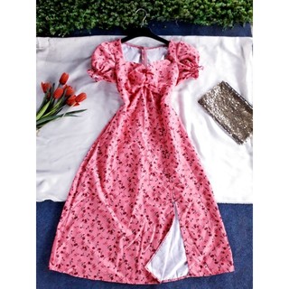 Váy hồng cộc tay