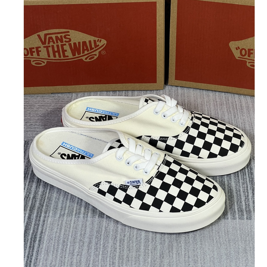 Giầy thể thao sục vans slipon caro dây full box giấy gói tăng chai vệ sinh giầy