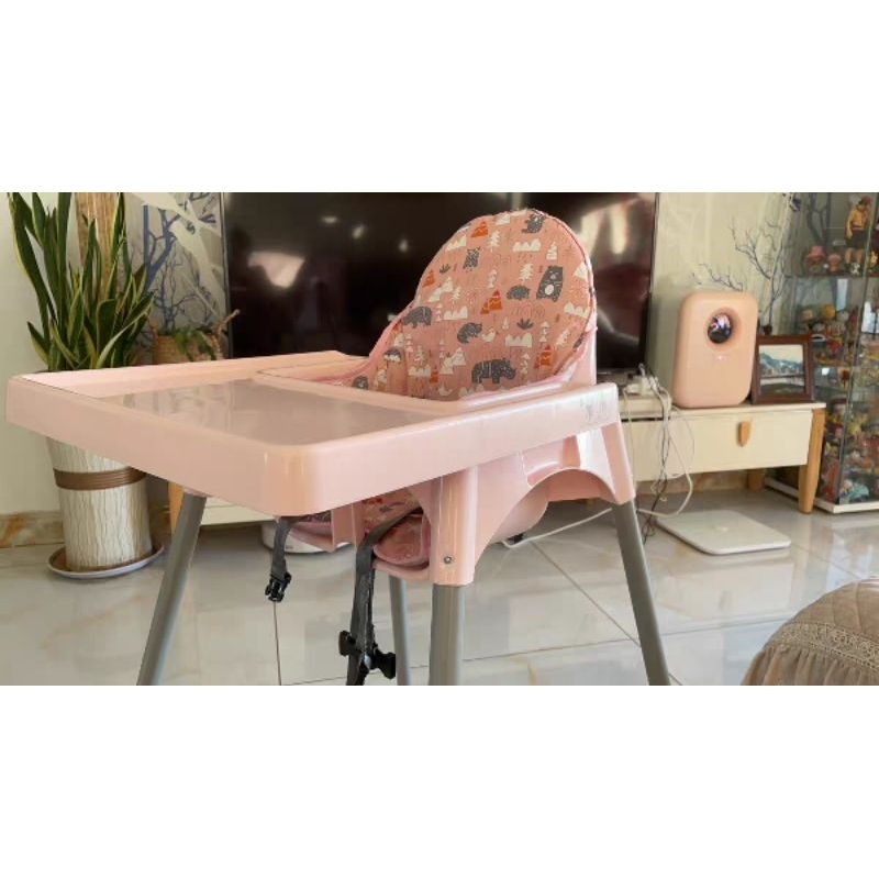Nệm/đệm cotton họa tiết thú rừng dành cho ghế ăn dặm IKEA ANTILOP/BABYHOP