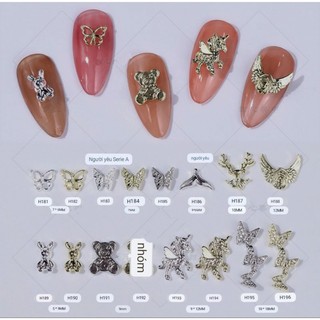 Charm ngựa thiên thần có cánh trang trí móng tay