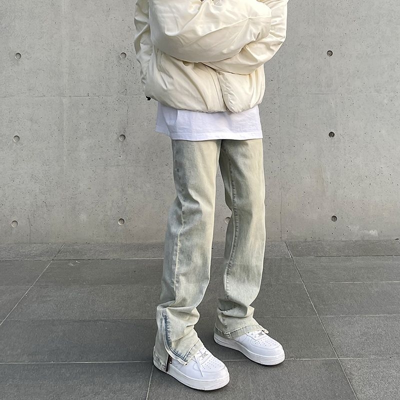 QUẦN BÒ NAM XẺ GẤU CÓ KHOÁ KÉO ,PHONG CÁCH ĐƯỜNG PHỐ HÀN QUỐC