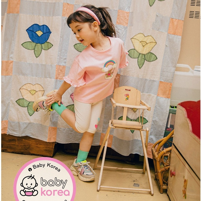 Sale Quần áo cộc bé gái mềm mát hoạ tiết dễ thương CHUCHUSASA made in Korea thời trang trẻ em BABYKOREA