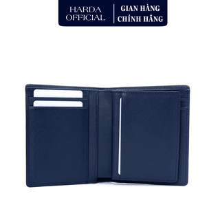 Ví da bóp da Harda form đứng kèm lá chất liệu da Saffiano cao cấp