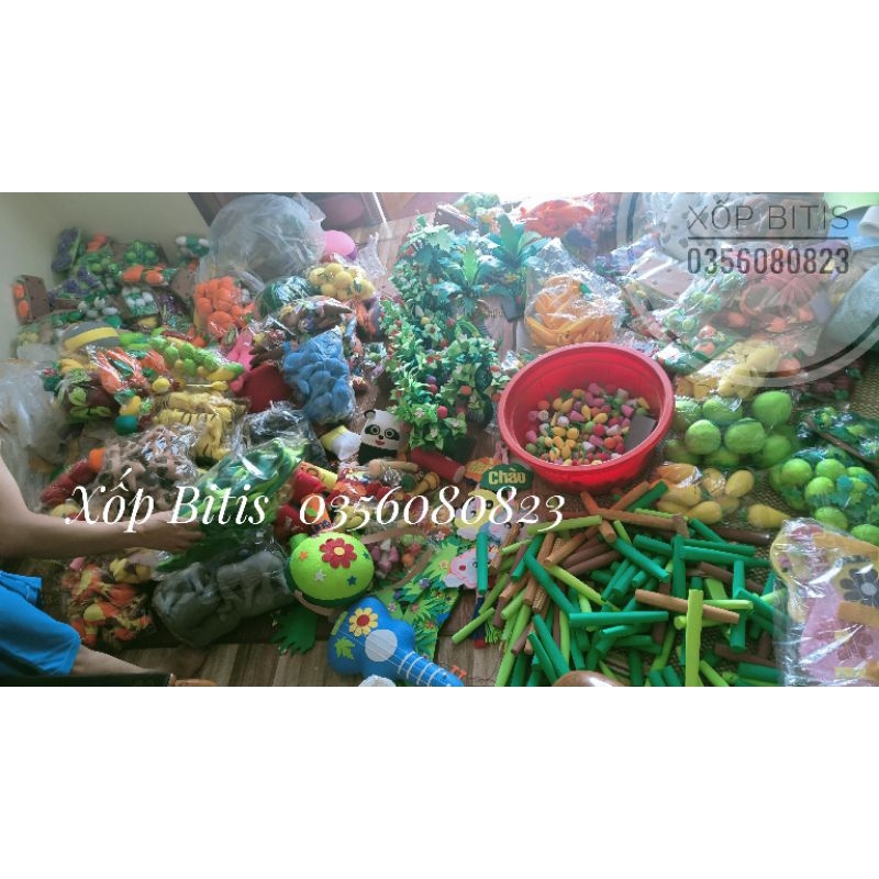 Thân cây xốp gắn sẵn cành chiều dài cả thân cành 38cm