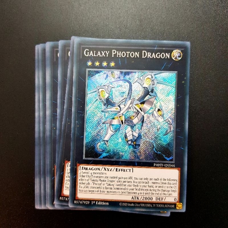 1 lá thẻ bài Galaxy Photon Dragon - PHHY-EN044 - Secret Rare 1st Edition