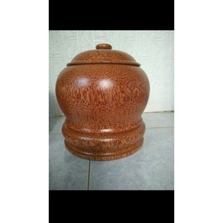 Vỡ bình ủ trà làm từ gỗ dừa nguyên khối