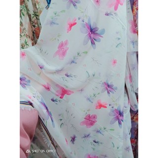 ⚡Sỉ tận gốc⚡ Vải voan tơ hoa nhí màu đen chất đẹp mềm mát khổ 1m5