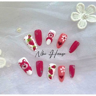 Nailbox thiết kế gấu hồng 🐻