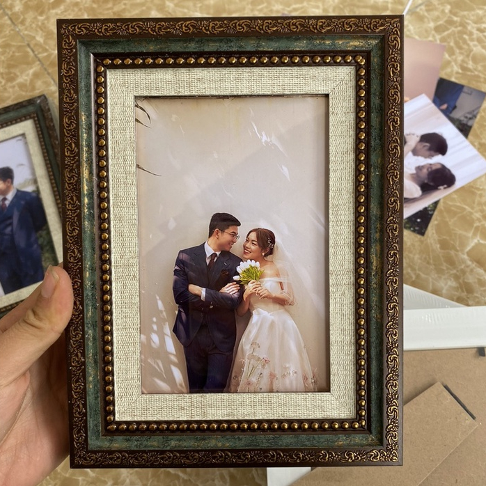 Khung Ảnh Gỗ 5 / 6 / 7 / 10 Trang Trí Phòng Khách, Phòng Ngủ Mino Frame KH09