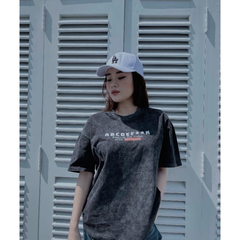 Áo thun Unisex form rộng English for today 100% Cotton Cao Cấp BGS027 - Local Brand Bad Guys Chính Hãng