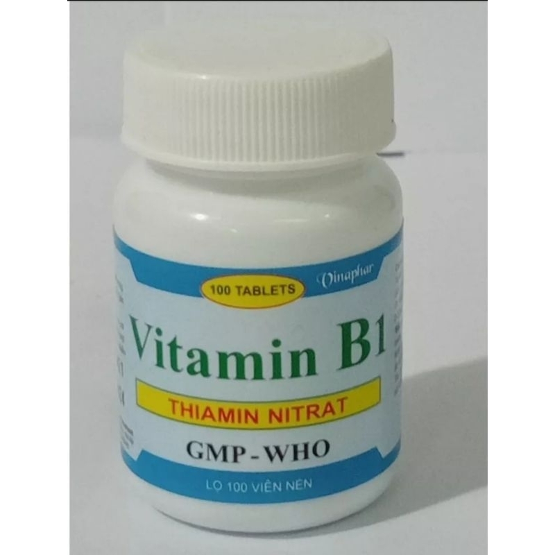 Vitamin B1 viên màu xanh trắng da, giúp mọc tóc nhanh lọ 100v