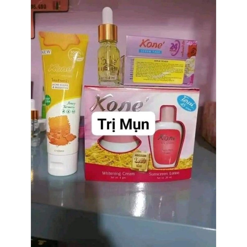 Combo nám mụn trắng da