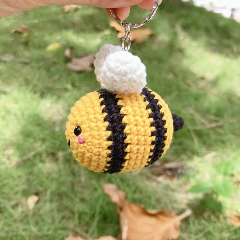 Móc khoá chú ong chăm chỉ bằng len handmade |🌻Hoa Hướng Dương Crochet|