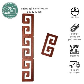 Viền trang trí ban thờ gỗ MDF Thái Lan chống ẩm kích thước 20cm x 10cm