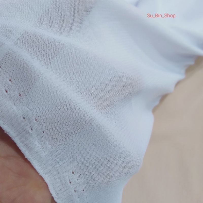 Vải thun voan se mỏng dùng lót đầm váy màu Trắng và Đen