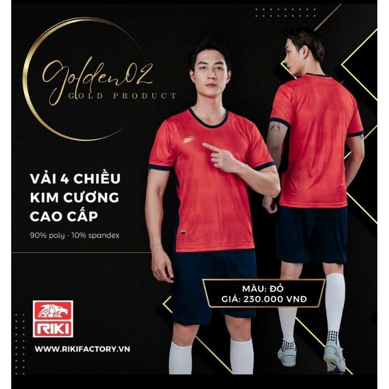 BỘ QUẦN ÁO BÓNG ĐÁ RIKI - GOLDEN 2